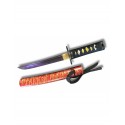 TANTO FORGE ROUGE ET OR LAME VIOLETTE