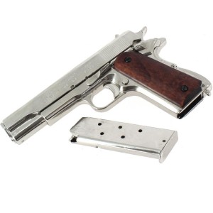 Pistolet DENIX Colt 45 1911 nickelé 