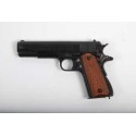 Pistolet DENIX Colt 45  1911, plaque en bois strié