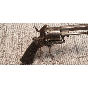 revolver a broche liege type lefaucheux 6 coups calibre 7mm