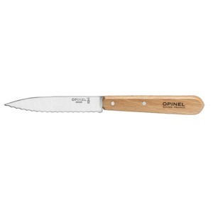 Couteau cranté de cusine OPINEL N° 113 en hêtre vernis naturel
