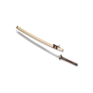 KATANA MARU BOIS NATUREL + SET+ SUPPORT + BOITE 76CM