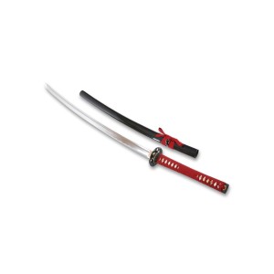 KATANA MARU MANCHE ROUGE+B/BOIS+SET 76CM