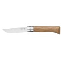 Couteau fermant OPINEL N°8 à lame en acier inoxydable et manche en bois de tradition